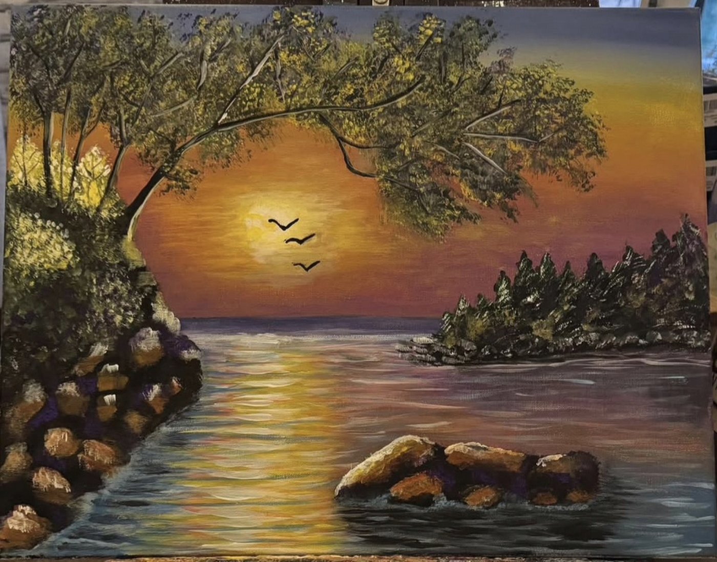 Sunset Passage — Original Acrylic on Canvas