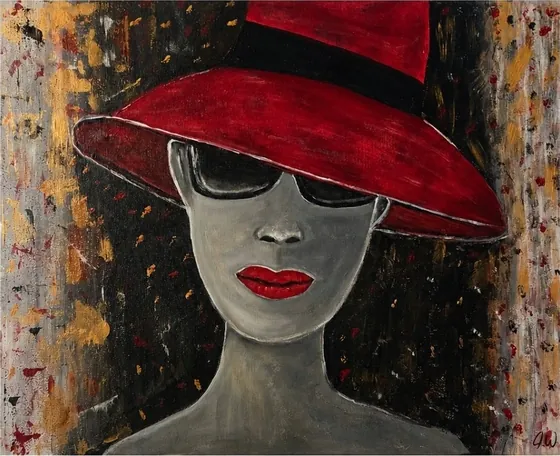 Crimson Mystery — Original Acrylic on Canvas