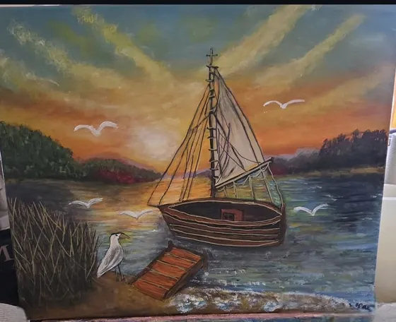 Journey Home — 16 × 20 in · Acrylic on Canvas