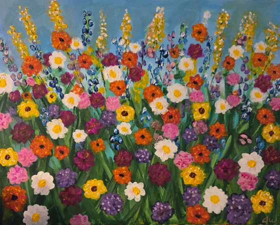 Meadow in Full Bloom — Original Acrylic on Canvas