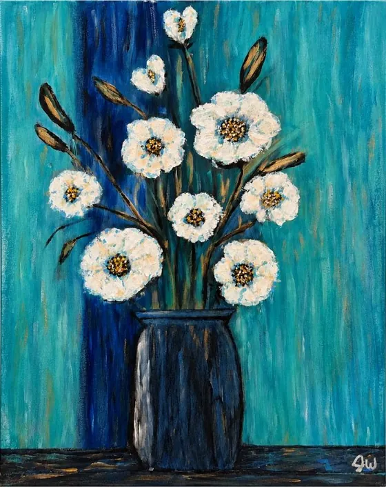 Quiet Bloom — Original Acrylic on Canvas