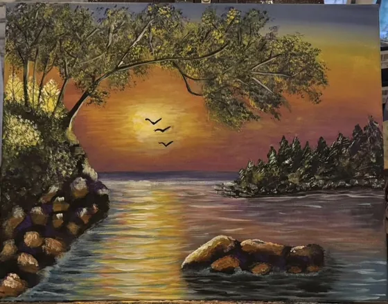 Sunset Passage — Original Acrylic on Canvas